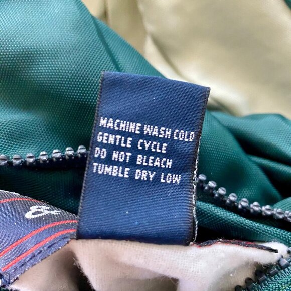 Roundtree & Yorke Reversible Green White Nylon Gray Fleece Jacket Men's Large - Picture 8 of 11